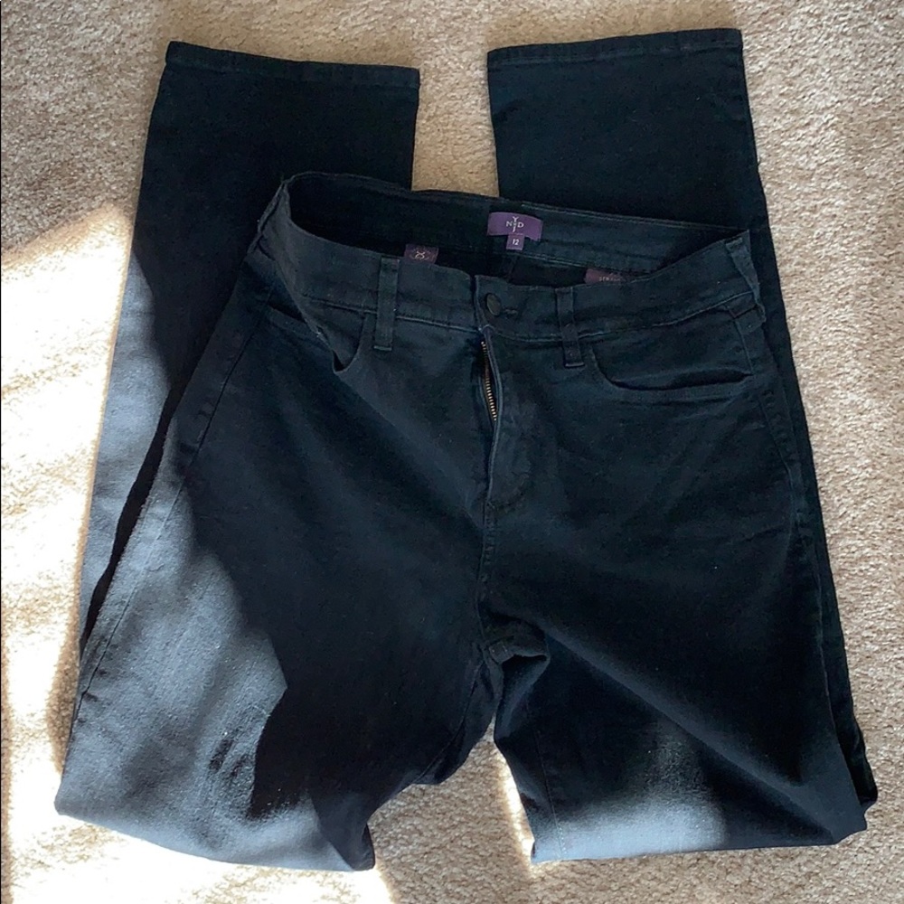 NYDJ Black Straight Jeans